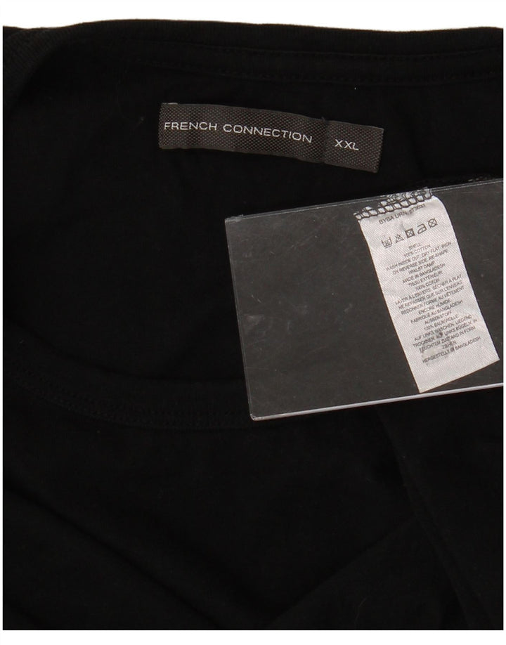 FRENCH CONNECTION Tricou pentru femei Top UK 20 2XL Bumbac negru
