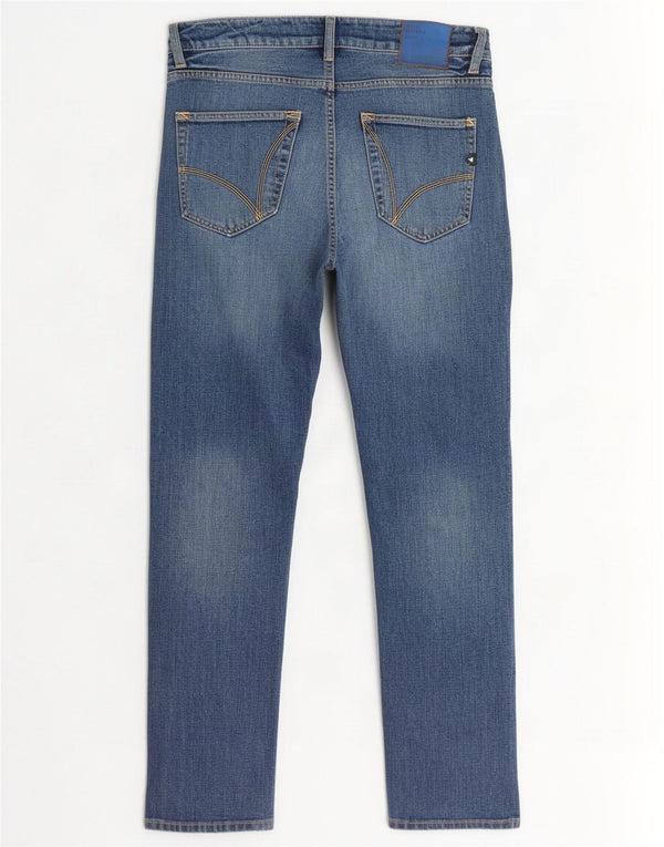 Blugi drepți distressed pentru bărbați Adidas W27 L31 Bumbac albastru
