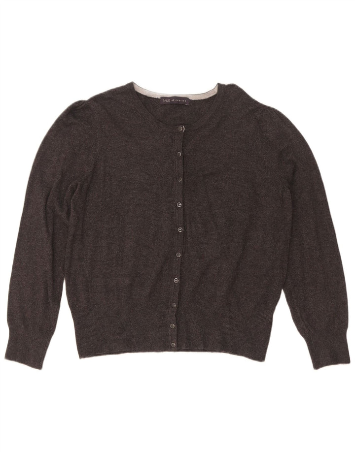 Pulover cardigan pentru femei Marks & Spencer UK 14 Medium Gri Viscose