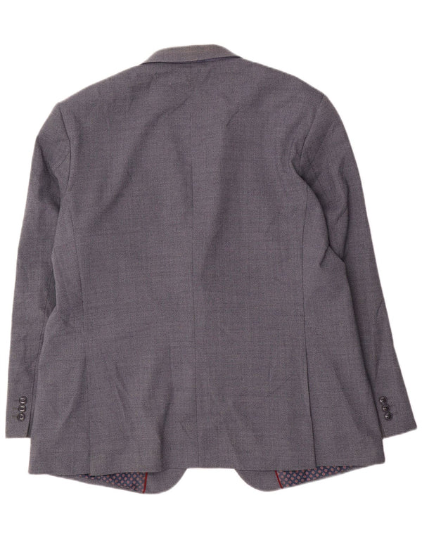 Jachetă pentru bărbați Marks & Spencer, cu 2 nasturi, cu ajustare normală, UK 46 XL, bleumarin