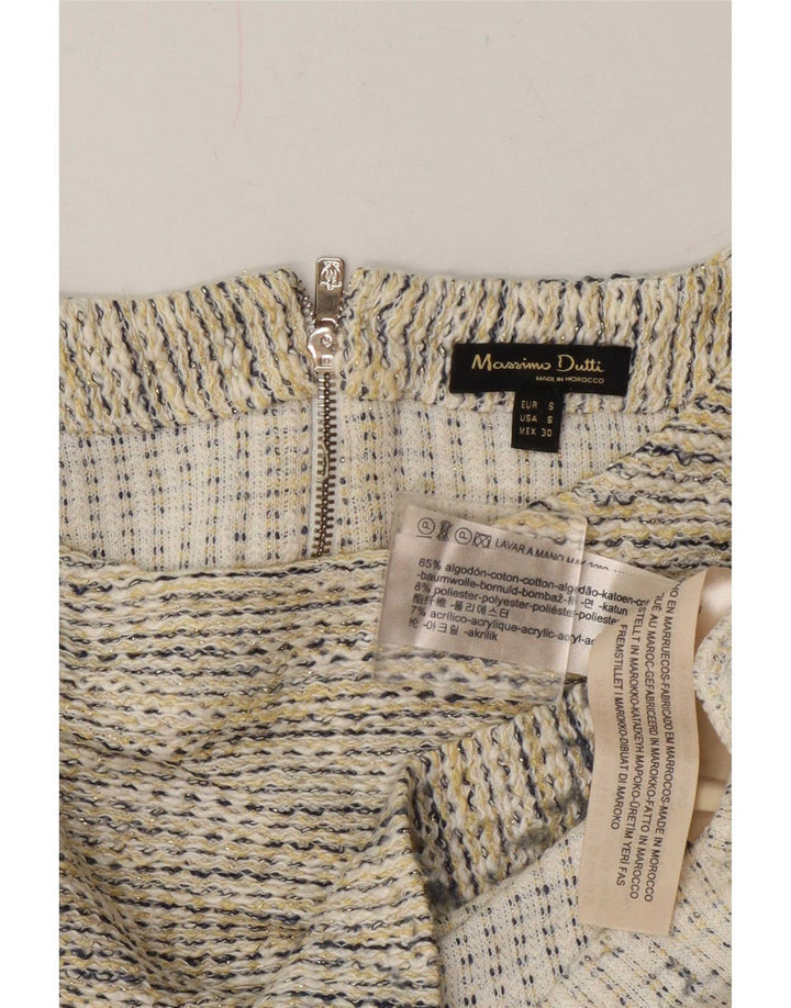 Bluză supradimensionată pentru femei Massimo Dutti Top UK 10 mic, bej, bumbac cu pete