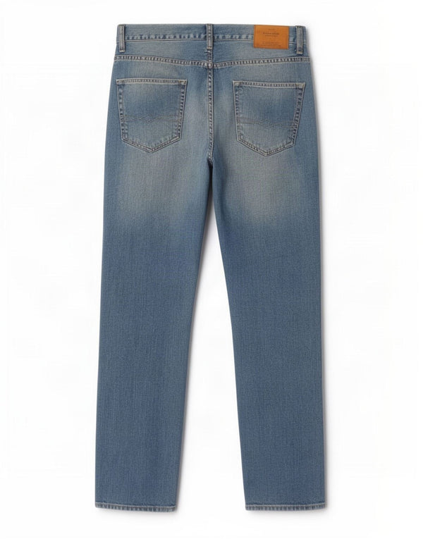 Blugi drepți pentru bărbați Zara EU 40 Medium L31 L30 Bumbac albastru