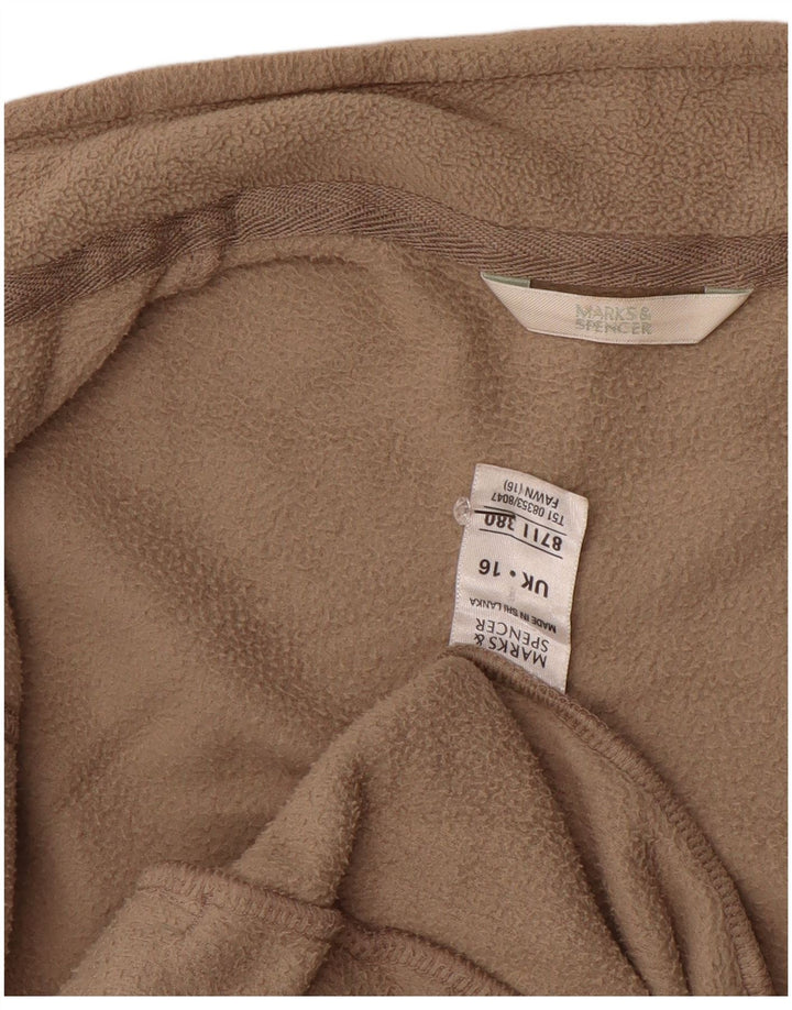 Gilet pentru femei Marks & Spencer Fleece UK 16, mare, bej, poliester
