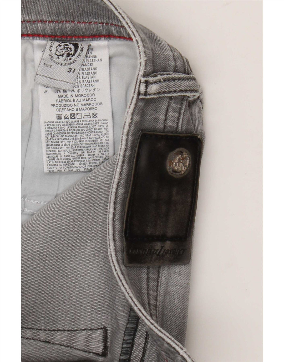 Diesel Buster Regular Tapered Jeans W31 L29 bumbac gri
