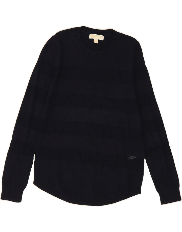 MICHAEL KORS Womens Crew Neck Jumper Sweater UK 12 Medium Navy Blue Vintage Michael Kors and Second-Hand Michael Kors from Messina Hembry 