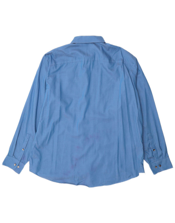 Cămașă Calvin Klein pentru bărbați, cu formă regulată, mărimea 17 XL, bumbac cu pete albastre