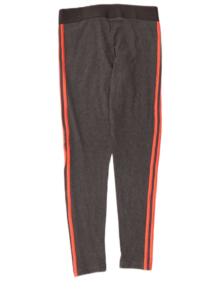 Leggings pentru femei ADIDAS UK 12/14 bumbac gri mediu