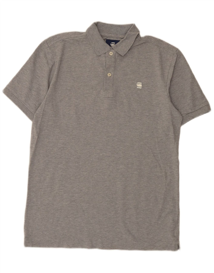 Tricou polo G-Star pentru bărbați, bumbac gri mediu