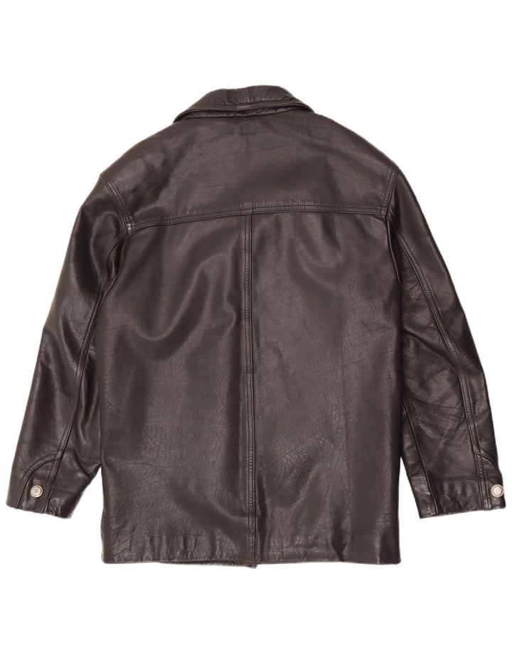 Jachetă de piele vintage pentru bărbați UK 38 Medium Black