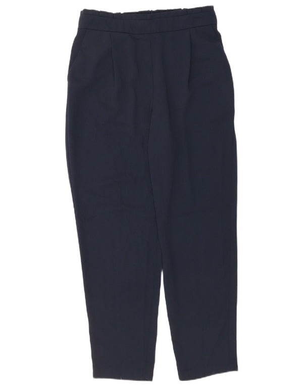 Pantaloni casual conici pentru femei M&Co UK 14 Medium W28 L28 Bleumarin