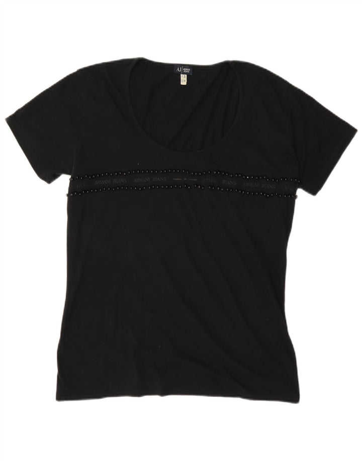Armani Jeans Tricou Femei Top EU 46 XL Negru