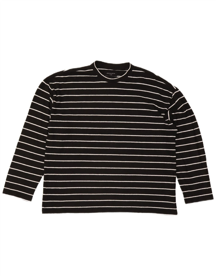 All Saints Womens Oversized UK 16 Large Black Striped Poliester