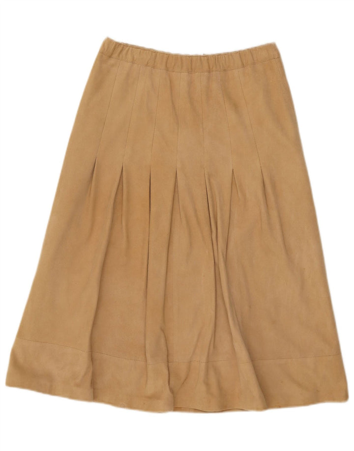 Fusta de damă vintage din piele intoarsa W30 Medium Beige