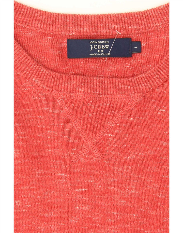 J. Crew Pulover pentru bărbați cu gât, mare, bumbac cu pete roșii