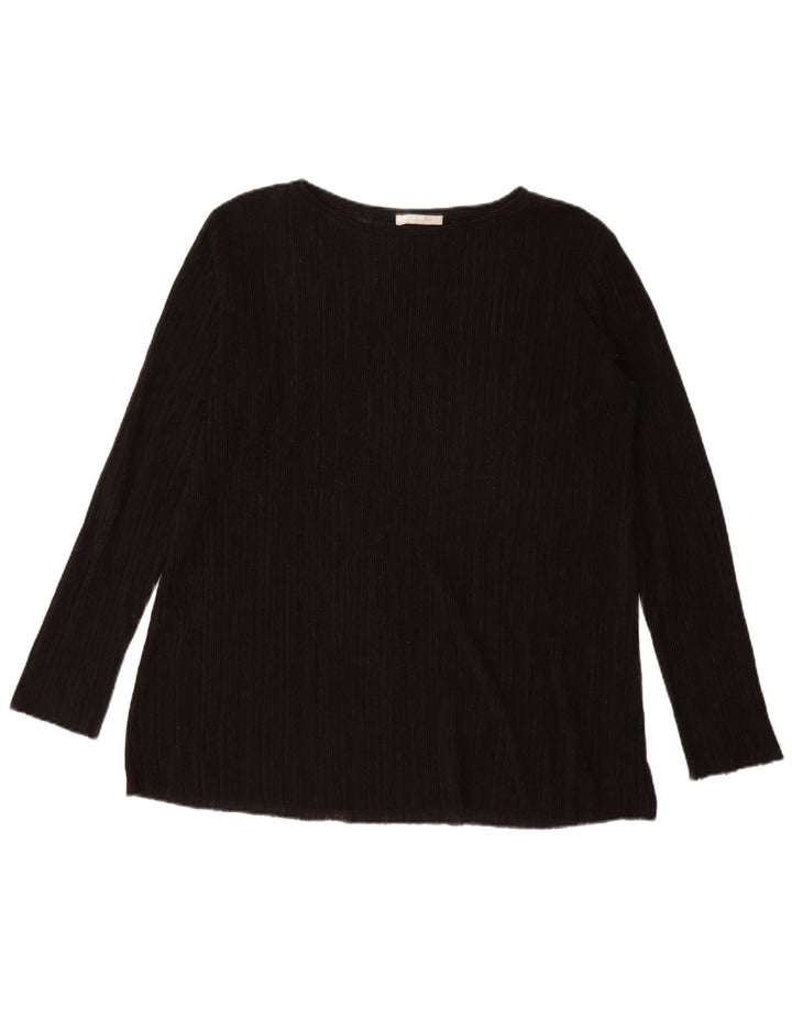 Pulover pentru femei supradimensionat cu gât de barcă Zara UK 14 Medium Negru