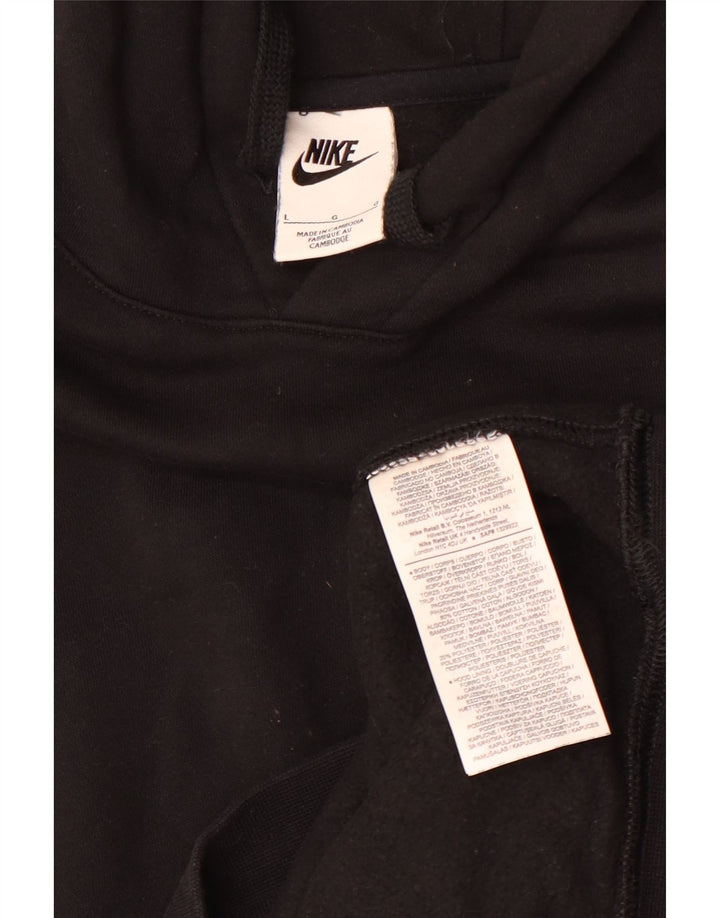 Pulover Nike pentru bărbați, bumbac mare, negru