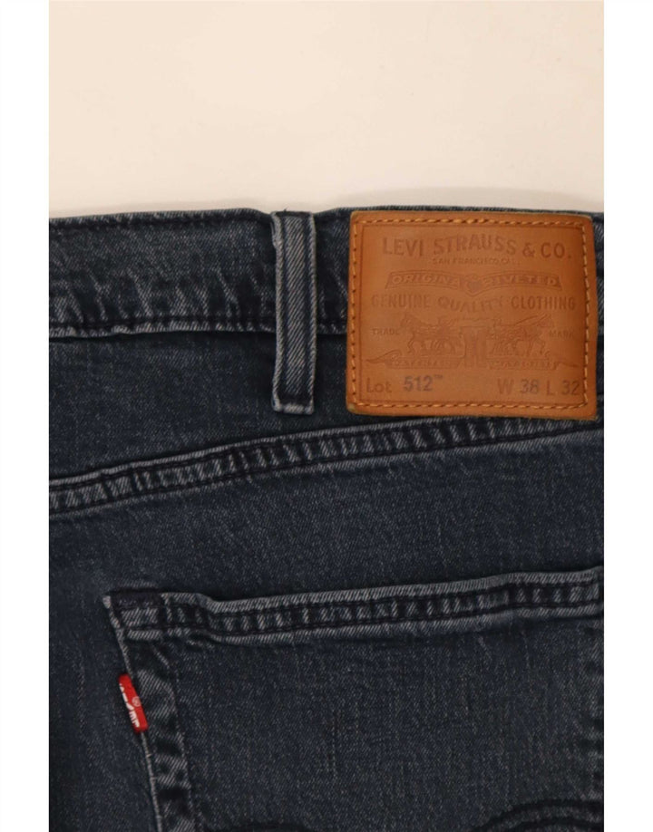 Blugi conici pentru bărbați Levi's 512 Slim W38 L32 bleumarin