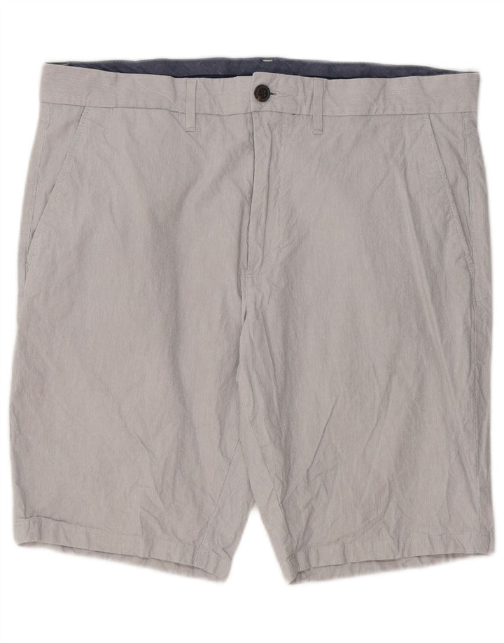 Pantaloni scurți chino pentru bărbați Marks & Spencer W34, bumbac cu dungi gri mari
