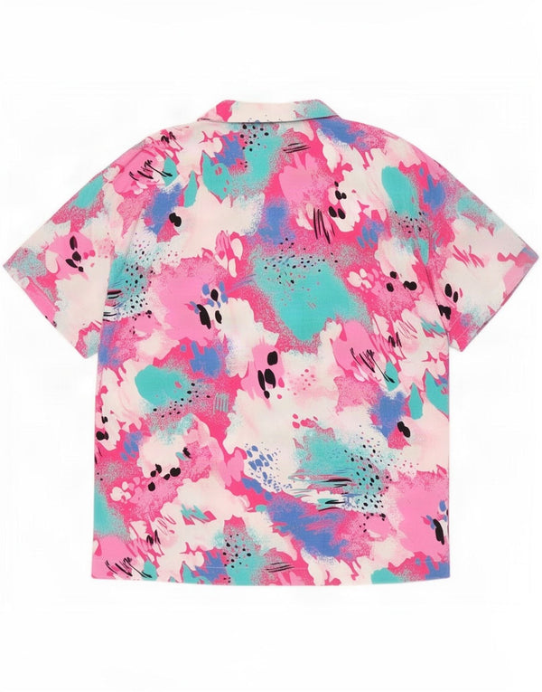 Cămașă Vintage pentru femei supradimensionată IT 42 Medium Multicolor Tie Dye