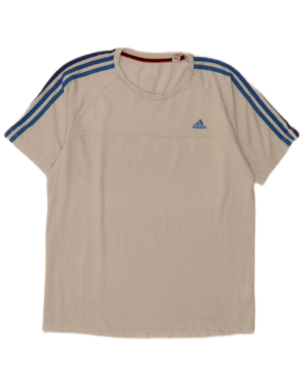 Tricou pentru bărbați Adidas Top mare din bumbac alb