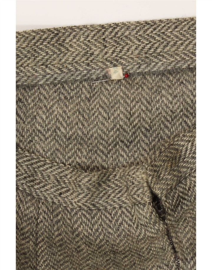 Set fuste vintage pentru femei 2 piese IT 44 Medium W28 Gri Herringbone
