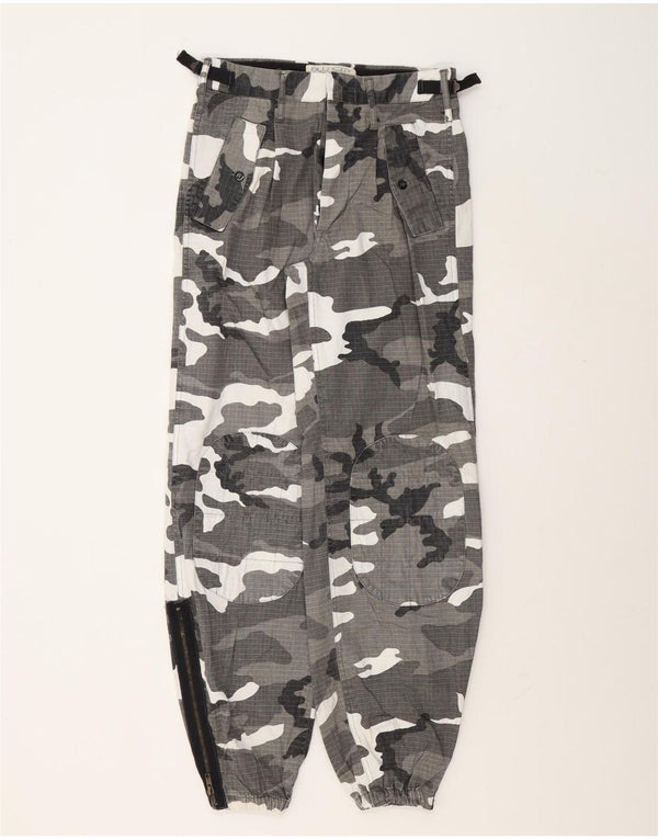 Pantaloni cargo vintage pentru femei de jogging IT 44 Medium W30 L31 Camuflaj gri