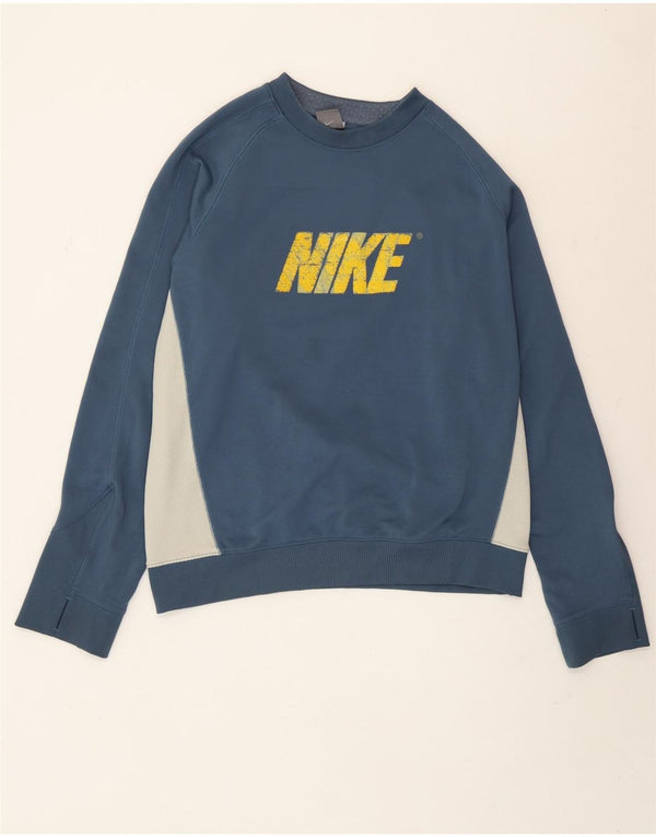 Pulover cu grafică Nike pentru bărbați Marea Britanie 42/44, mare, albastru bleumarin
