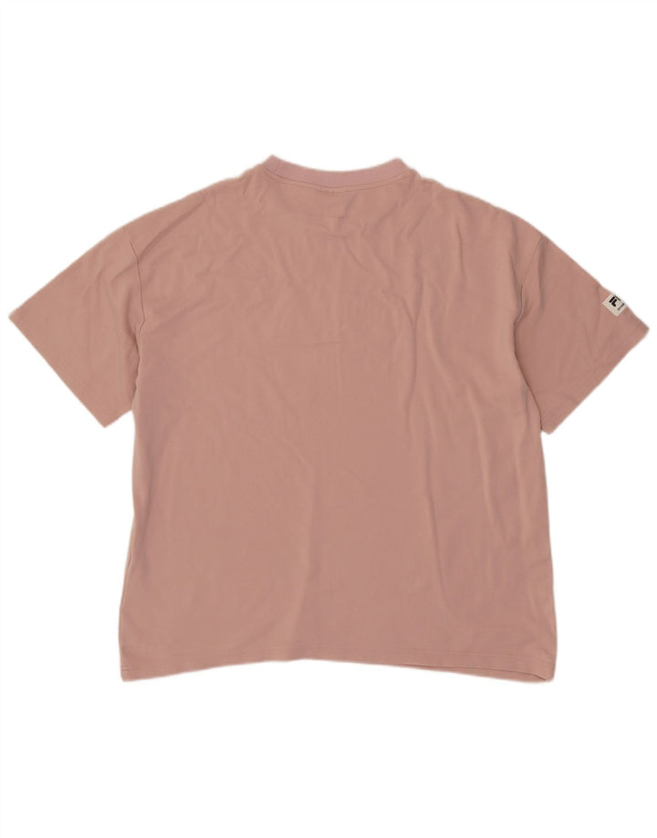 Tricou grafic supradimensionat pentru femei FILA Top UK 16 Large Pink Viscose