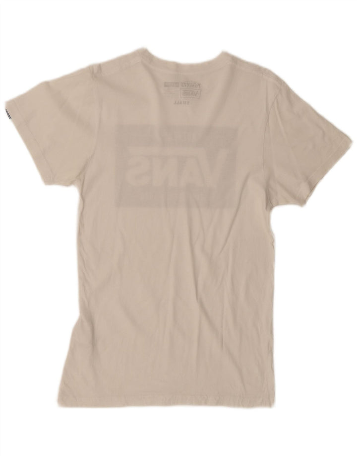 Tricou grafic personalizat Vans pentru bărbați Top mic, alb, bumbac