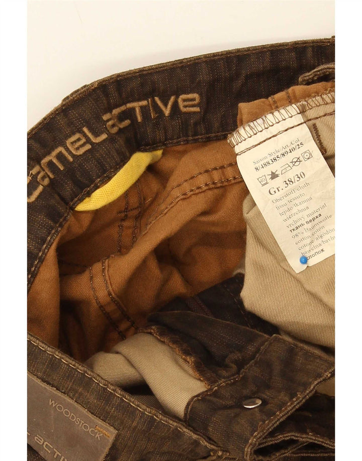 Blugi drepti pentru bărbați Camel Active W38 L30 bumbac maro