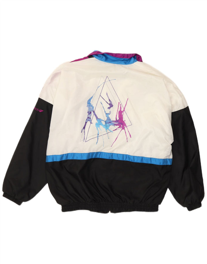 Jachetă de top pentru trening grafic Rucanor pentru bărbați UK 38/40 Medium Black Colorblock