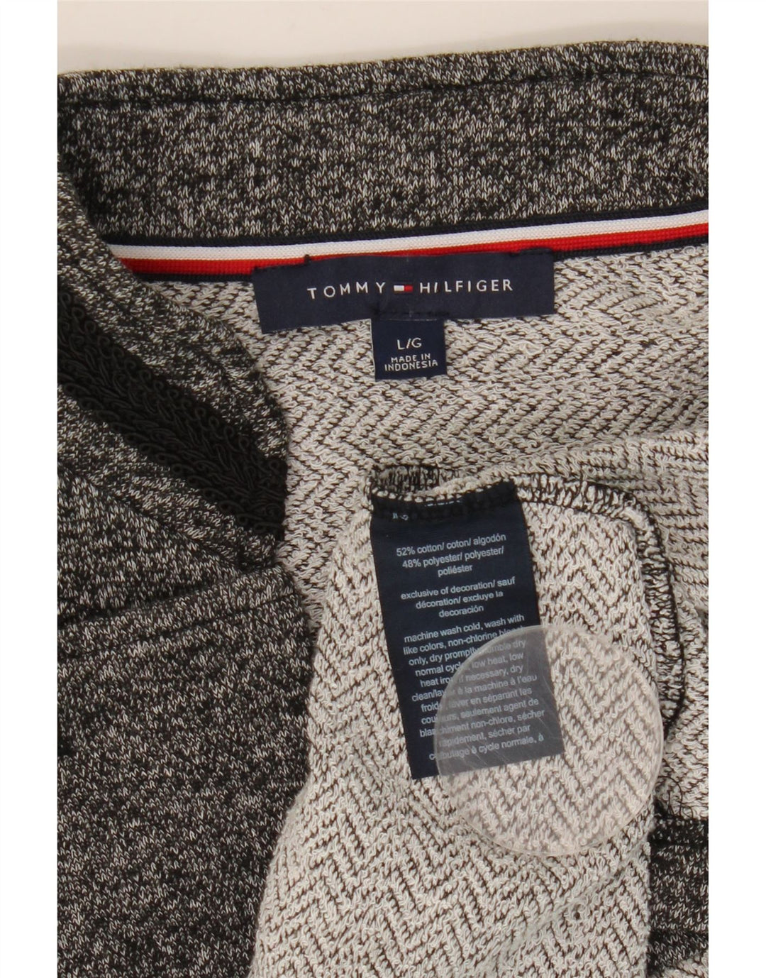 Sacou blazer pentru femei Tommy Hilfiger UK 14 mare, gri bumbac cu pete