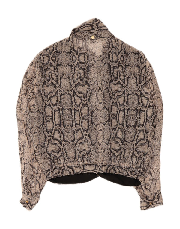 Bluză cămașă pentru femei Liu Jo UK 14 mare, gri, imprimeu cu animale