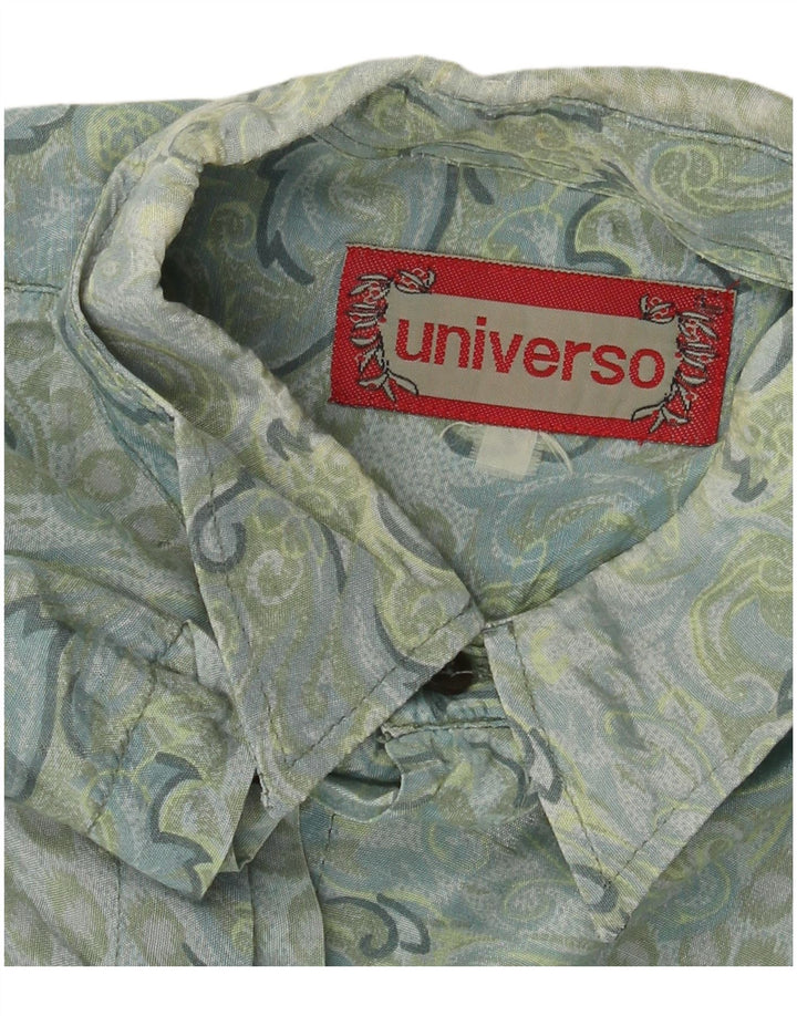 Cămașă Vintage pentru bărbați cu mânecă scurtă XL Albastru Paisley