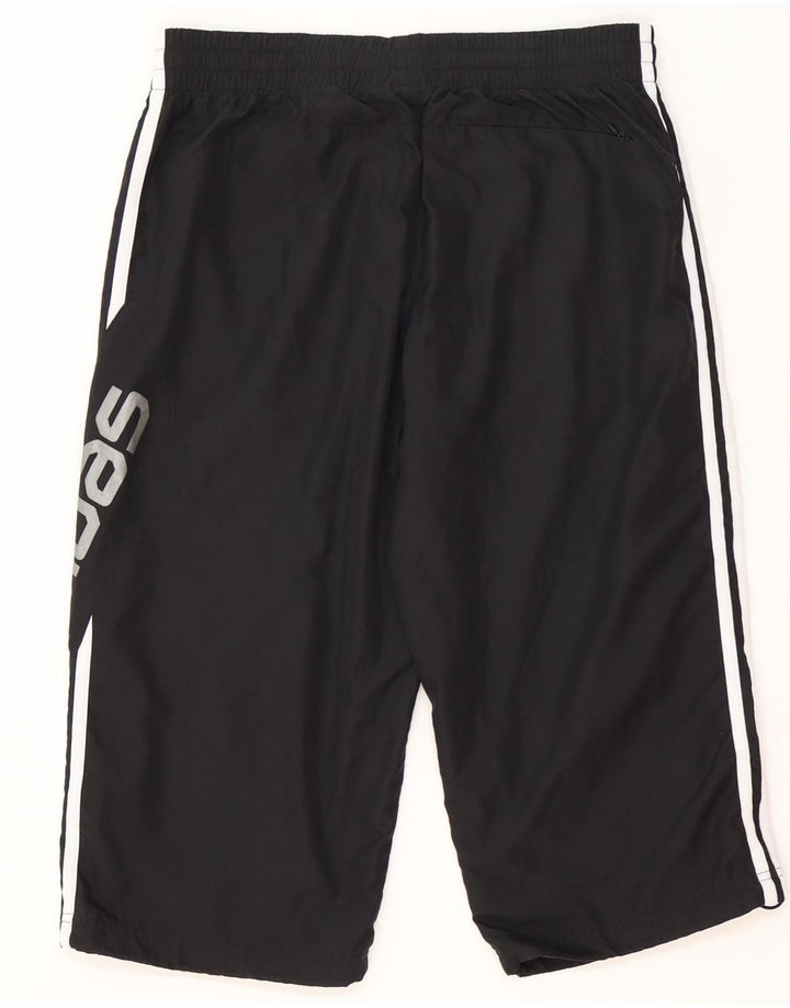 Pantaloni scurți sport pentru bărbați Adidas Graphic Bermuda, poliester mediu negru