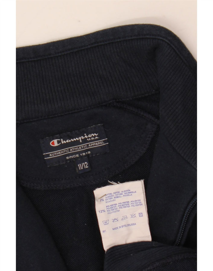 Jachetă de trening pentru băieți Champion 11-12 ani, bumbac bleumarin