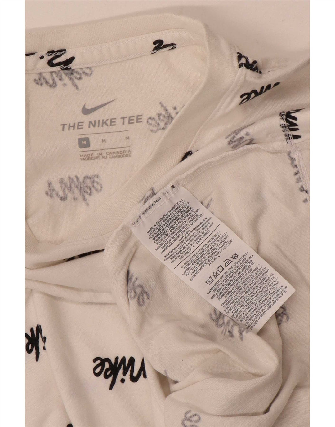 Tricou grafic pentru bărbați Nike Top Medium White Bumbac