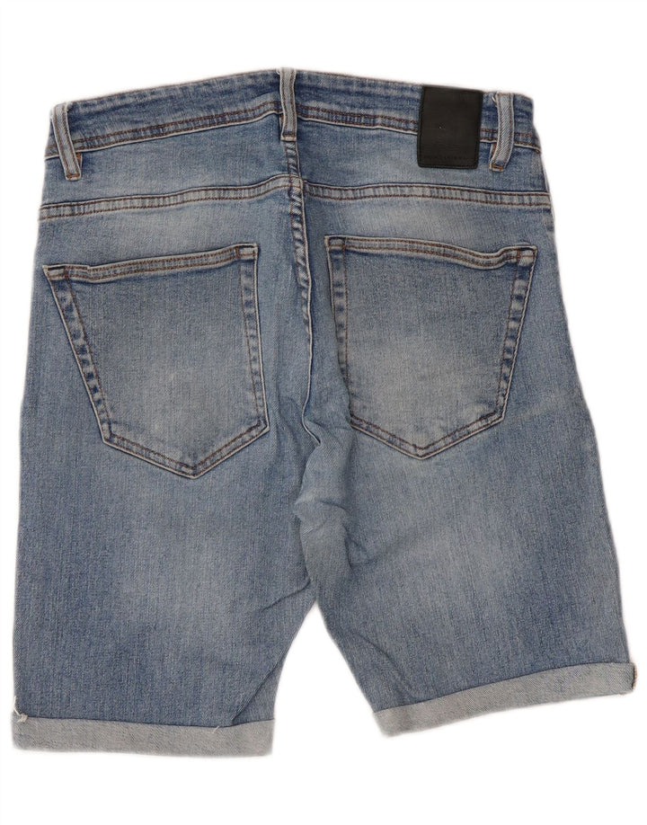 Pantaloni scurți din denim pentru bărbați Zara EU 42 Large W32 Blue