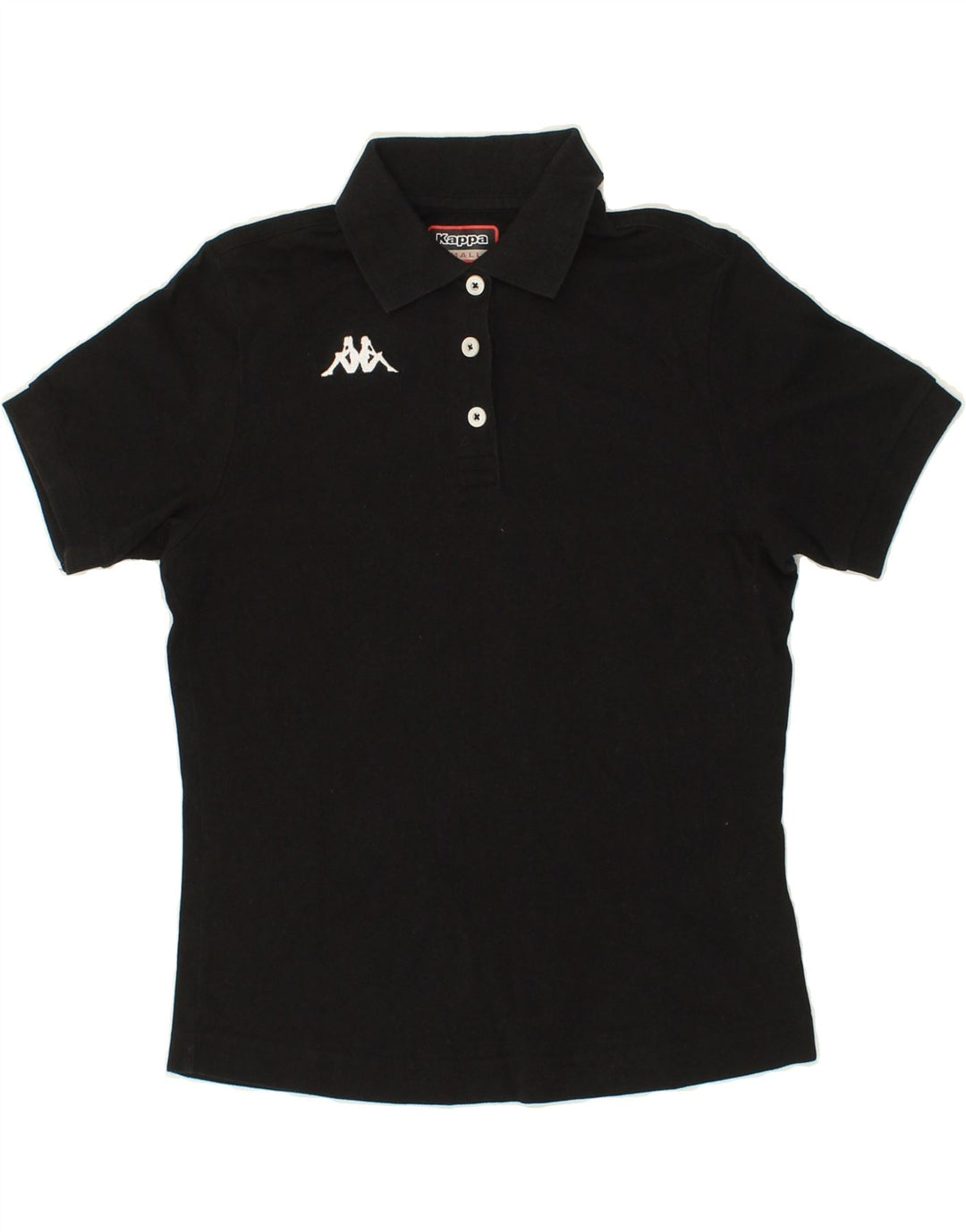 KAPPA Womens Polo Shirt UK 10 Small Black Cotton Vintage Kappa and Second-Hand Kappa from Messina Hembry 