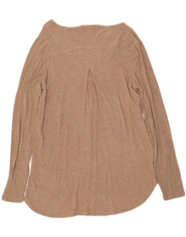 Essentials Top pentru femei cu mânecă lungă UK 12 Medium Bej cu pete