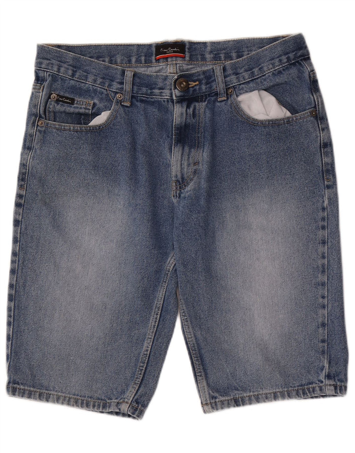 Pantaloni scurți din denim pentru bărbați Pierre Cardin, mediu W32, bumbac albastru
