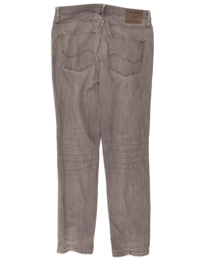 JACK & JONES Blugi pentru bărbați Tim Slim drepte W33 L34 bumbac gri