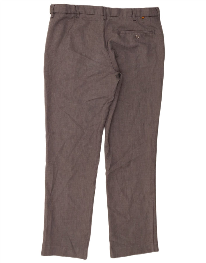 Farah Pantaloni Chino Drepți Clasici Bărbați L36 L31 Gri Poliester