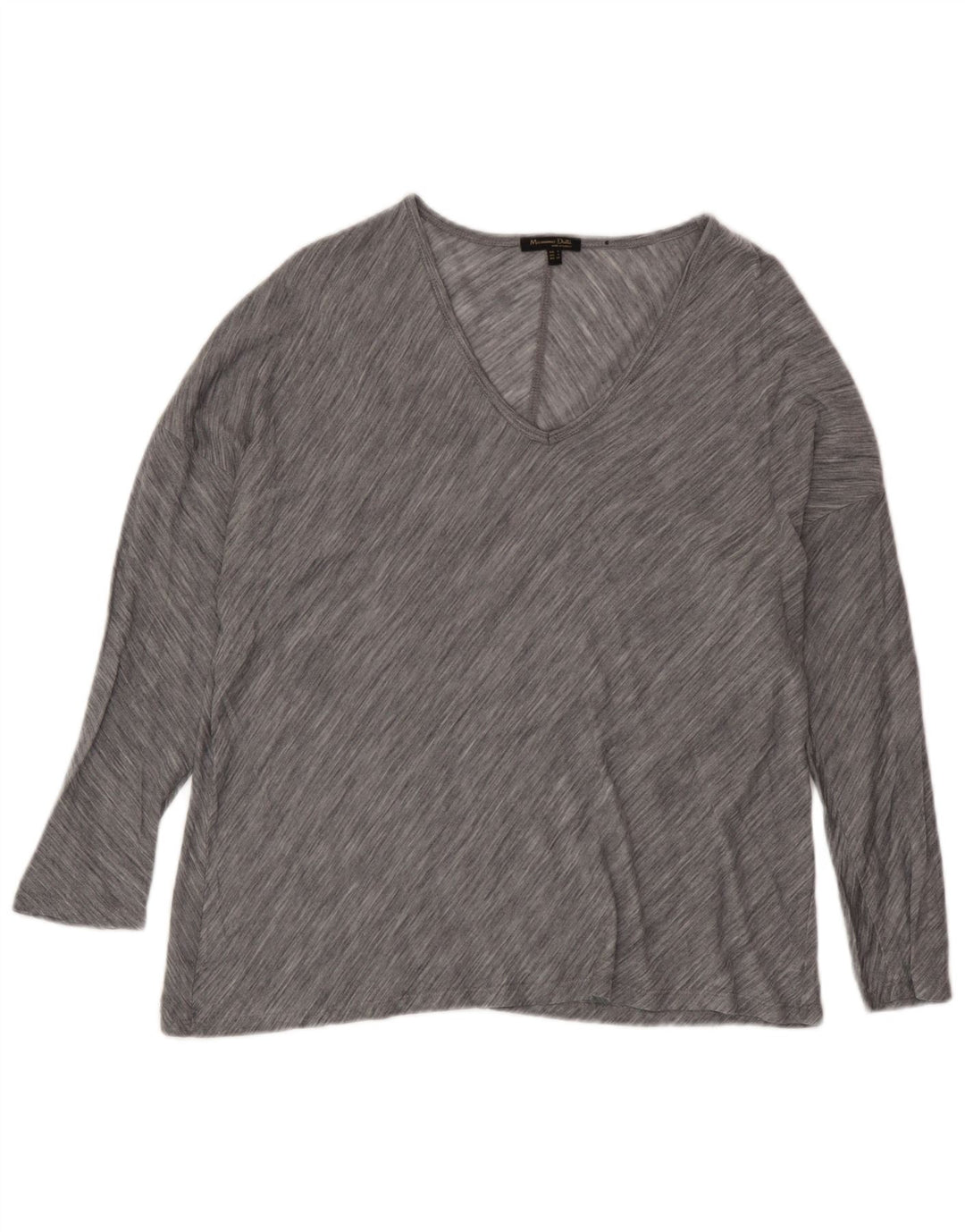 Top supradimensionat pentru femei Massimo Dutti cu mâneci 3/4 UK 10, mic, gri cu dungi