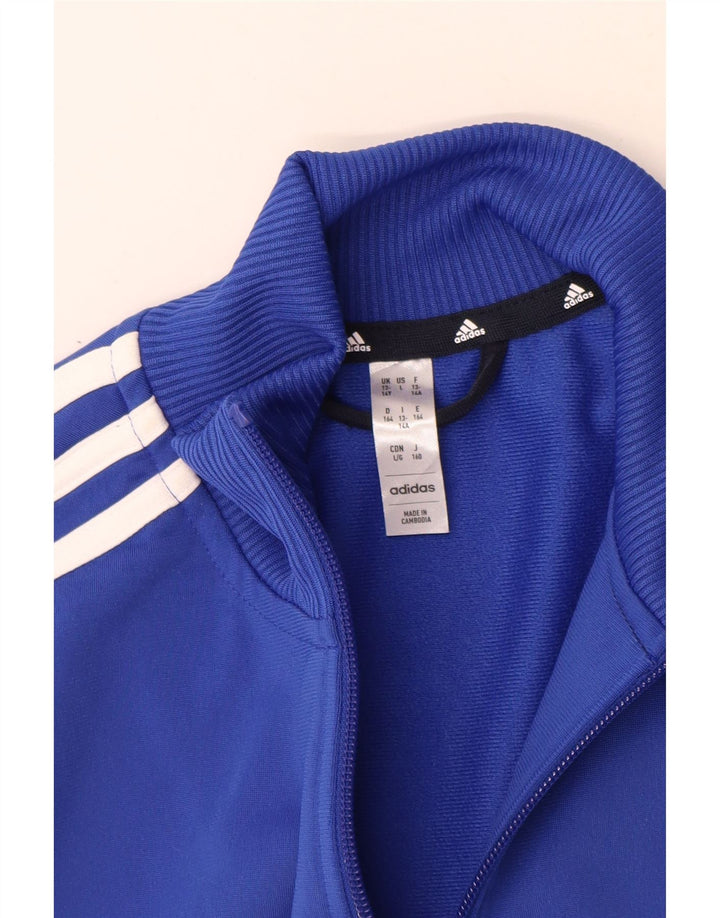 Jachetă de trening pentru băieți Adidas 13-14 ani, albastru, poliester