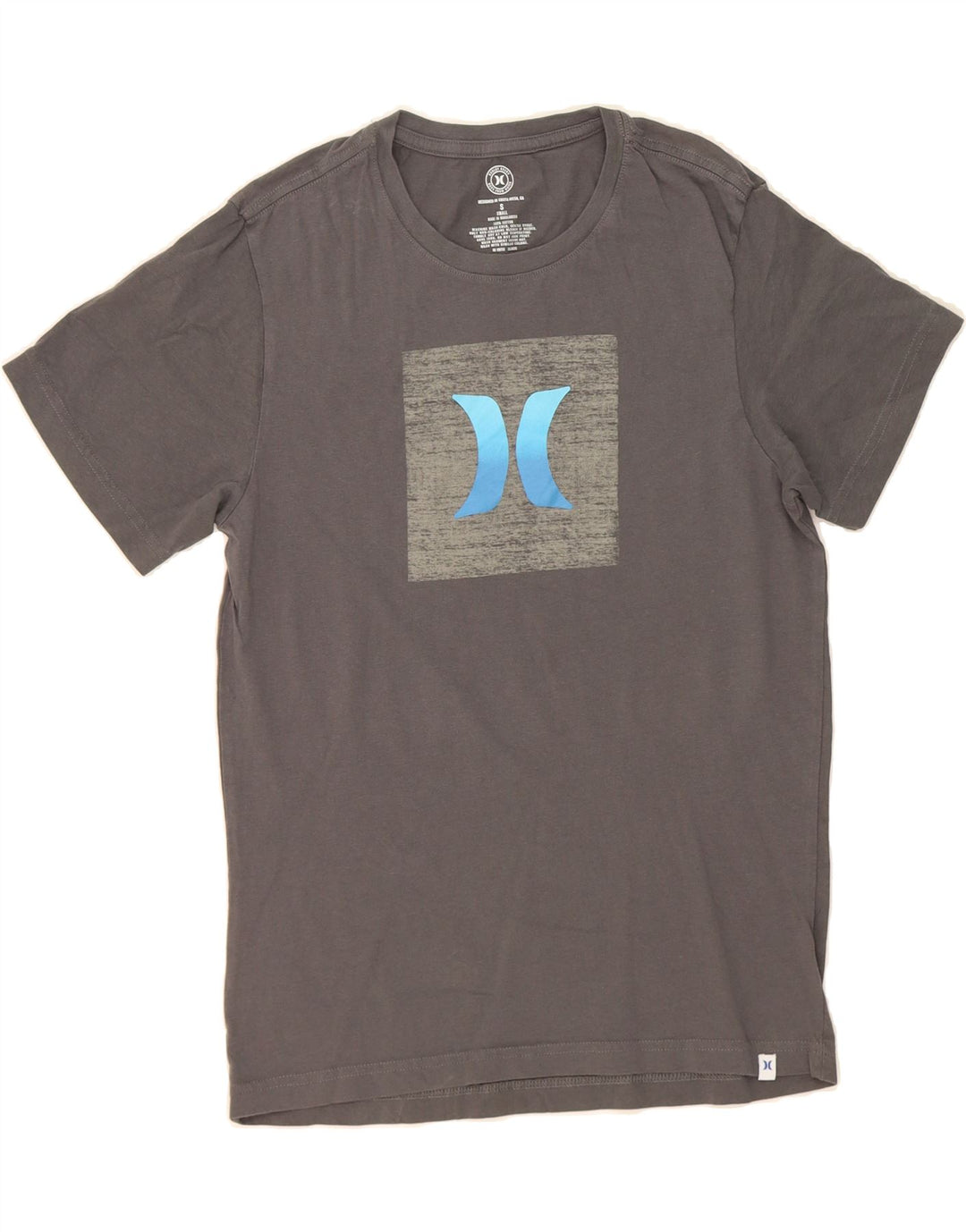 HURLEY Mens Graphic T-Shirt Top Small Grey Cotton Vintage Hurley and Second-Hand Hurley from Messina Hembry 