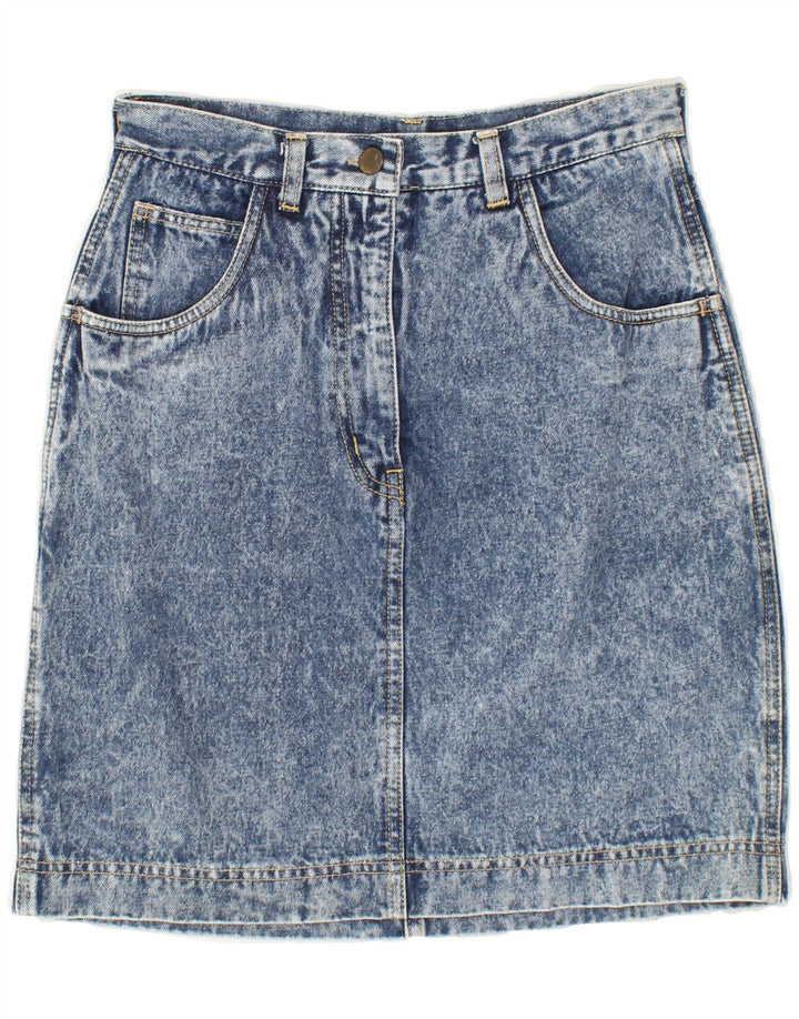 VINTAGE Womens Denim Skirt W27 Small Blue | Vintage Vintage | Thrift | Second-Hand Vintage | Used Clothing | Messina Hembry 