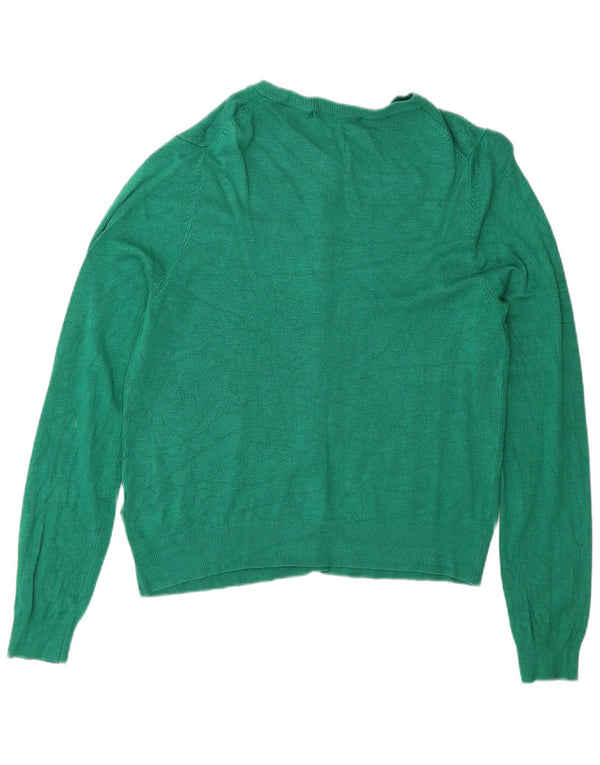 Marks & Spencer Womens Cardigan Sweater UK 12 Medium Green Viscose