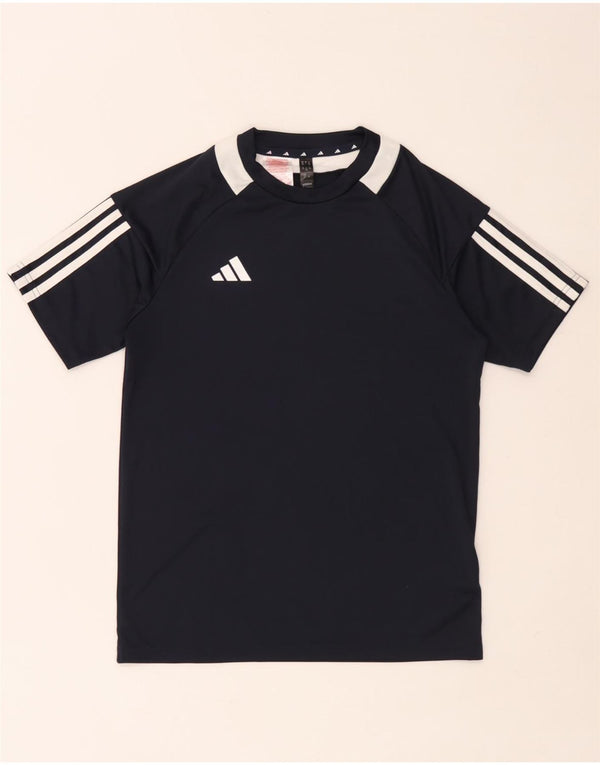 Tricou Adidas Aeroready pentru băieți Top 13-14 ani, albastru bleumarin