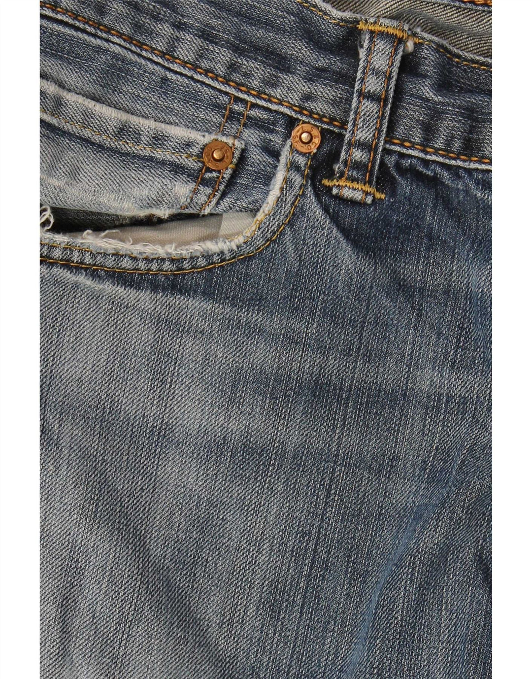 Blugi drepți distressed 501 Levi's pentru bărbați L33 L36 Bumbac albastru